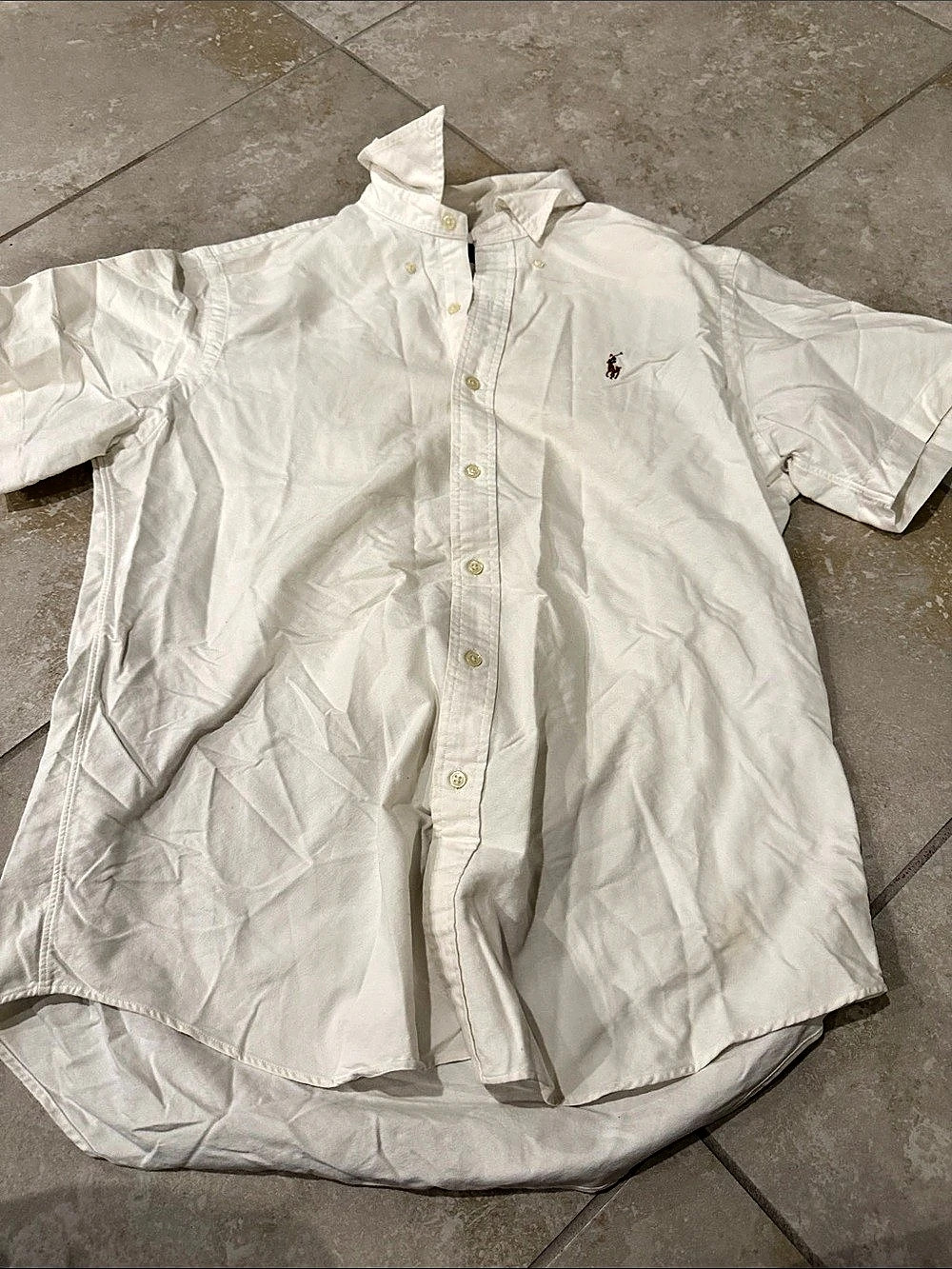 Polo Ralph Lauren Classic Fit Short Sleeve Oxford Shirt Men's White